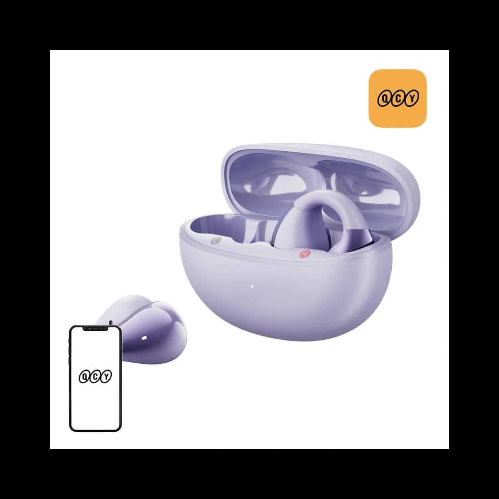 Bezdrátová sluchátka s klipem QCY Crossky Clip T33 (fialové) - 1