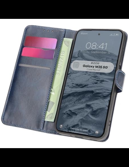 Bizon tok zseb Samsung Galaxy M35 5G sötétkék