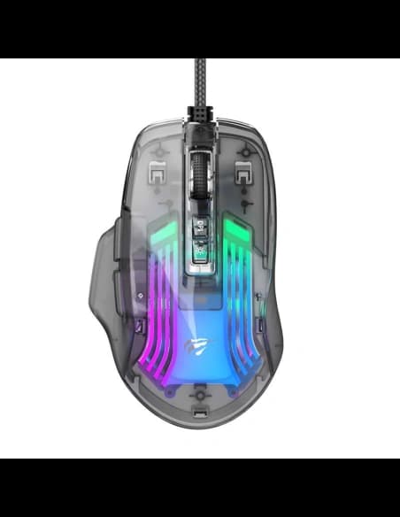 Drátová herní myš HAVIT MS1011SE (transparentní/černá)