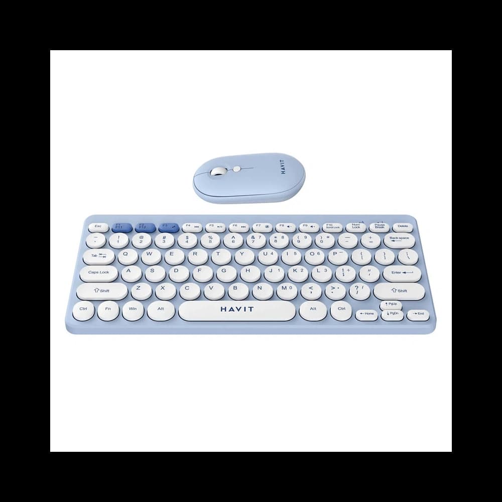 HAVIT KB279GCM kabelloses 2-in-1 Gaming-Set Tastatur + Maus (blau) - 2
