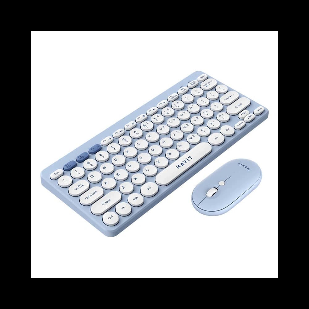 HAVIT KB279GCM kabelloses 2-in-1 Gaming-Set Tastatur + Maus (blau) - 3