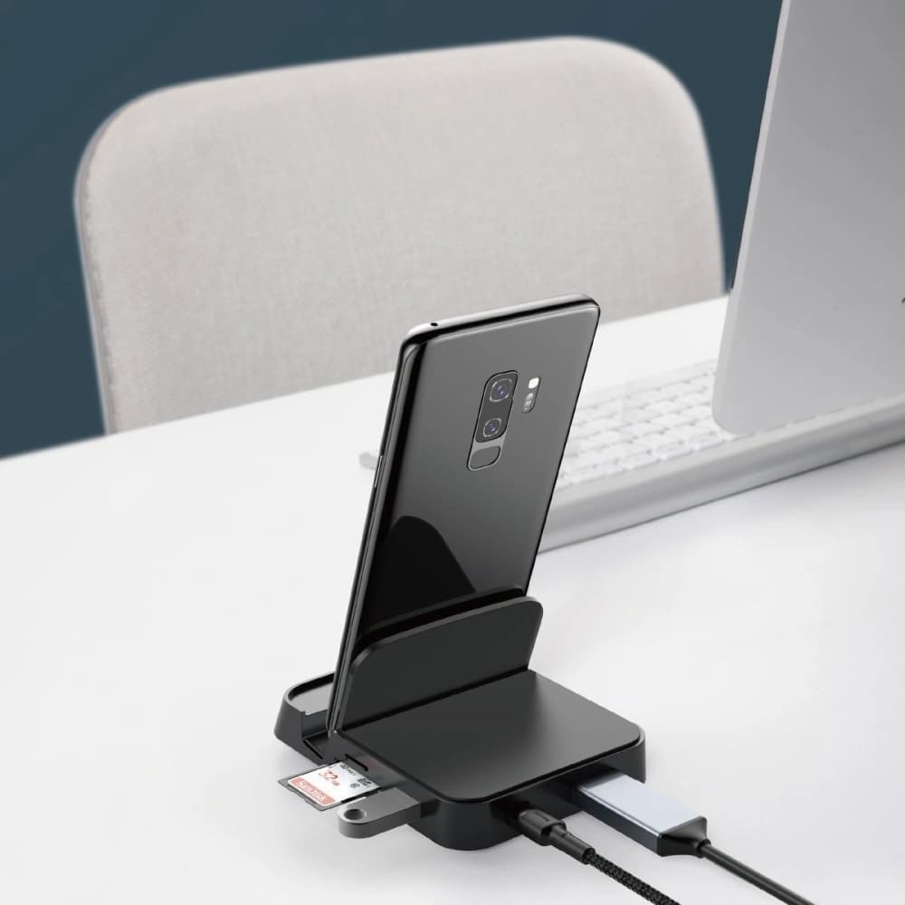 HUB USB-C Baseus Mate Docking to Huawei & Samsung, 15W Black - 6