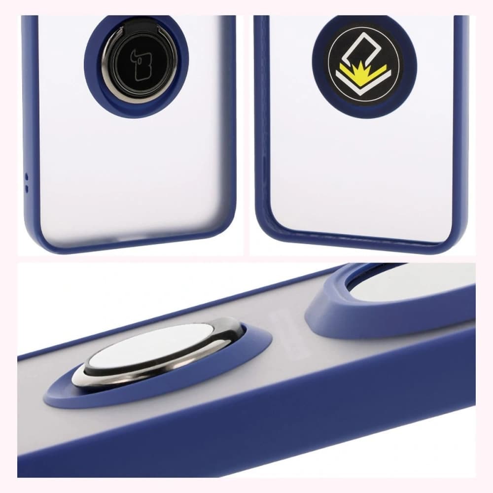 Bizon Case Hybrid Ring Honor Magic7 Pro getönt mit einem navyblauen Rahmen - 4