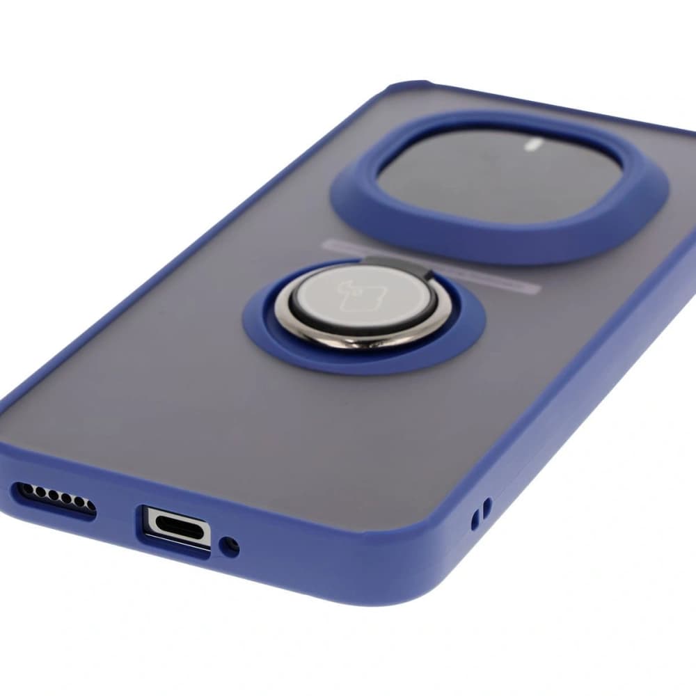 Bizon Case Hybrid Ring Honor Magic7 Pro getönt mit einem navyblauen Rahmen - 5