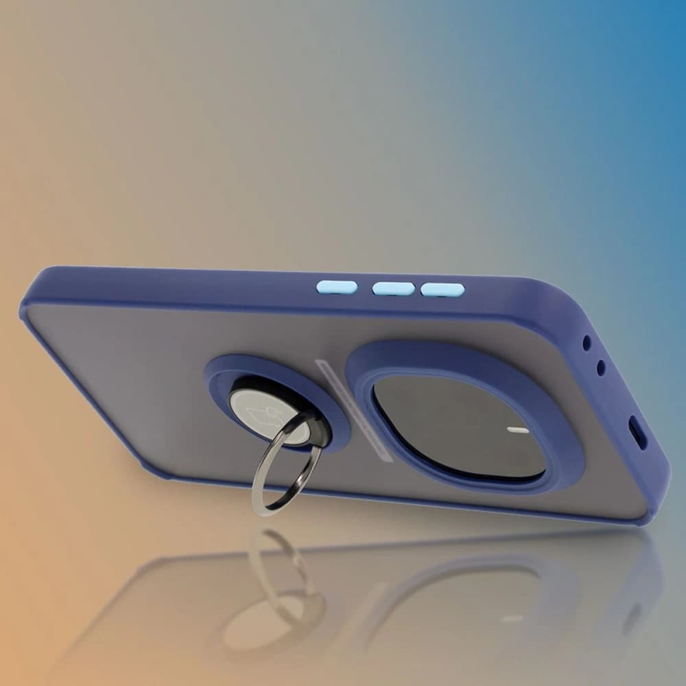 Bizon Case Hybrid Ring Honor Magic7 Pro getönt mit einem navyblauen Rahmen - 6