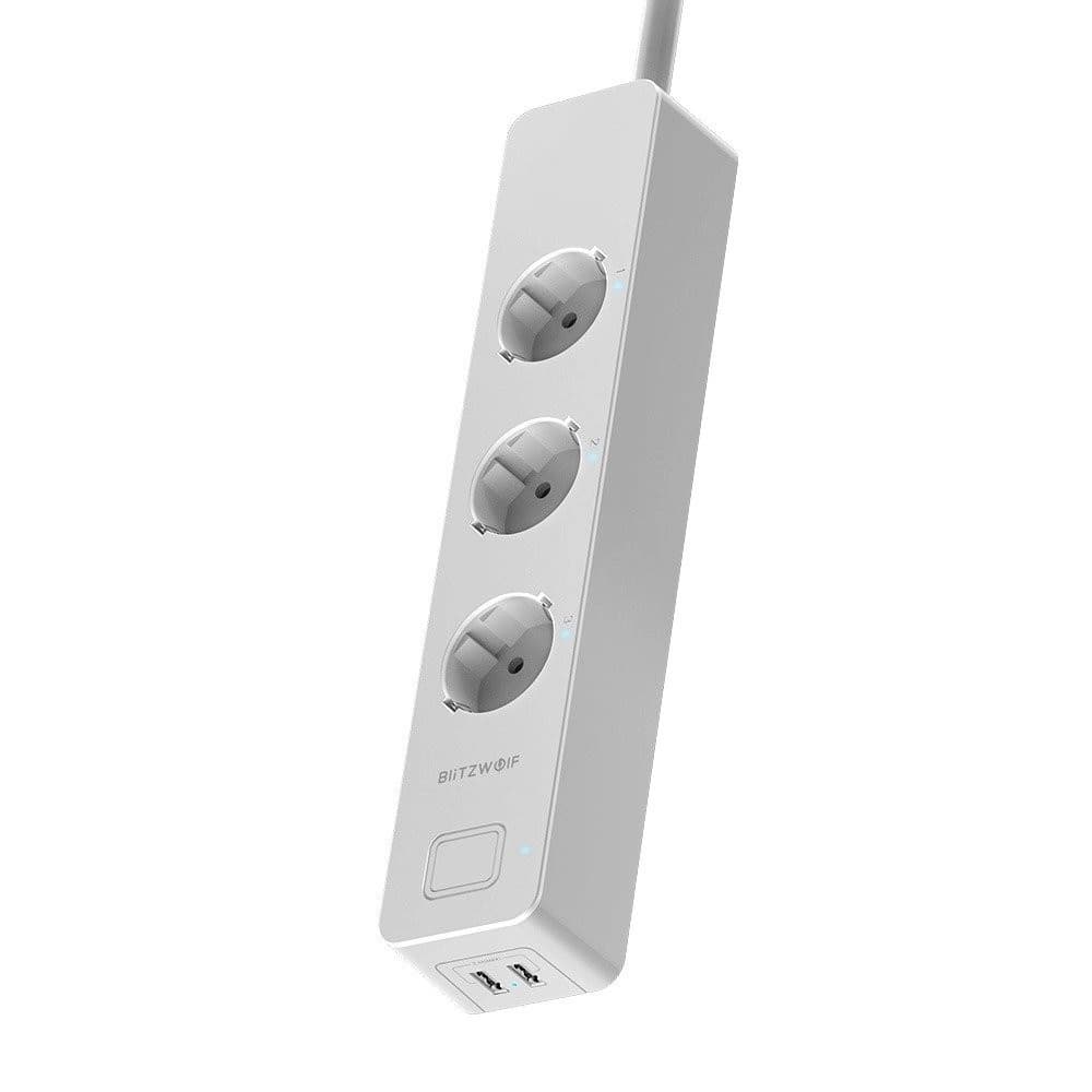 Blitzwolf intelligente Steckdosenleiste BW-SHP9, 3 Steckdosen + 2x USB, 15A, 3300W - 1