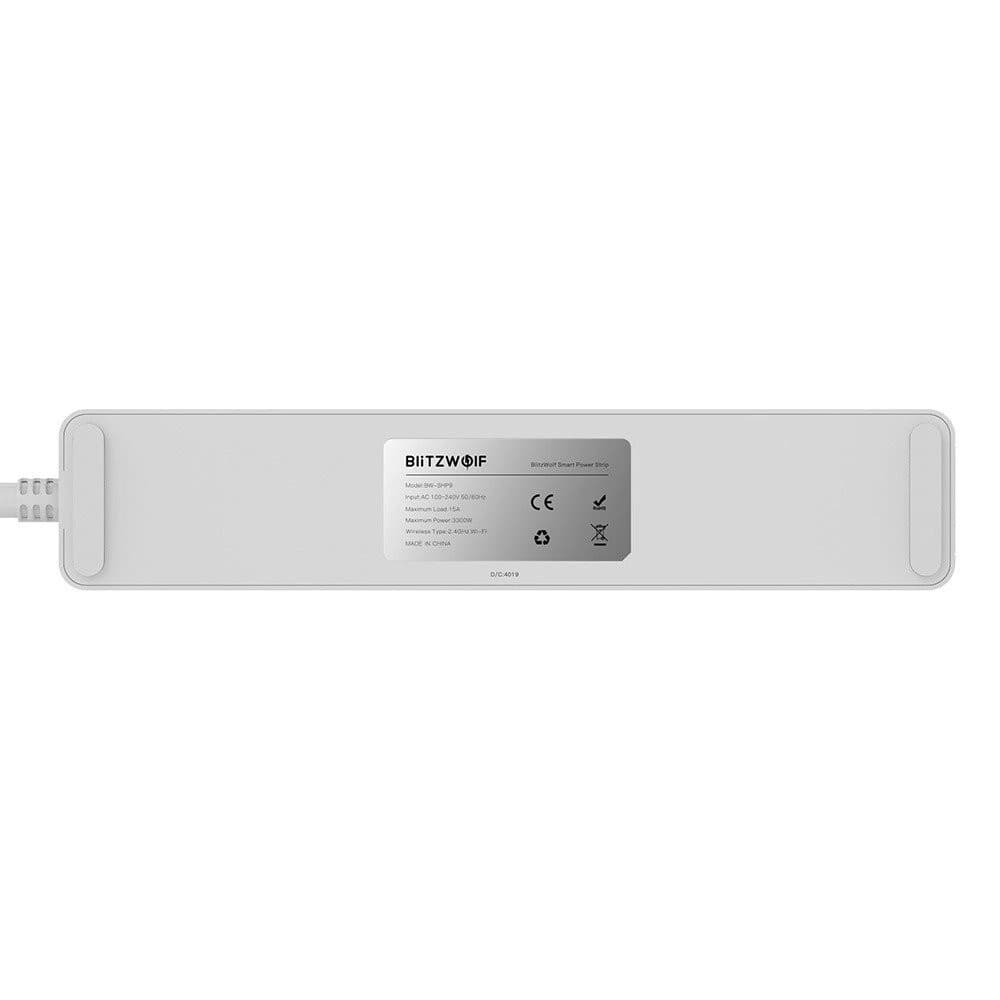 Blitzwolf intelligente Steckdosenleiste BW-SHP9, 3 Steckdosen + 2x USB, 15A, 3300W - 4