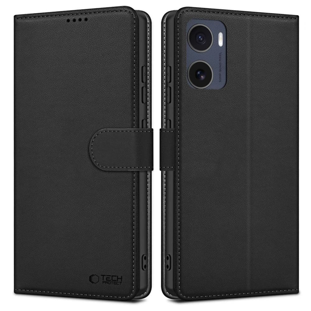 Etui z klapką Tech-Protect Wallet Motorola Moto G05 / E15 Matná černá - 1