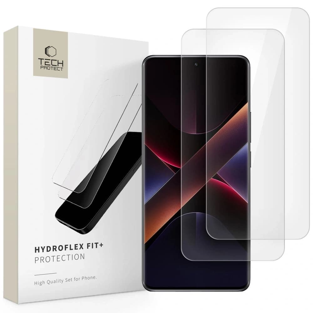 Tech-Protect Hydroflex Fit+ Xiaomi Redmi Note 14 Pro 5G / 14 Pro+ Plus 5G / Poco X7 5G Átlátszó [2 PACK] - 1