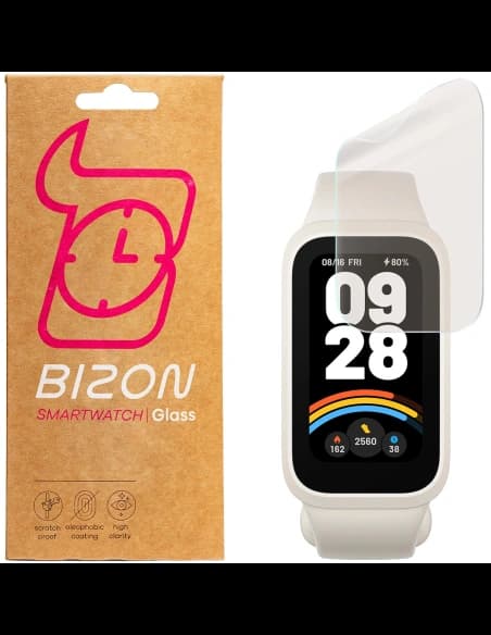 Bizon Glass Watch Film Sun Xiaomi Smart Band 9 Active [2 PACK]
