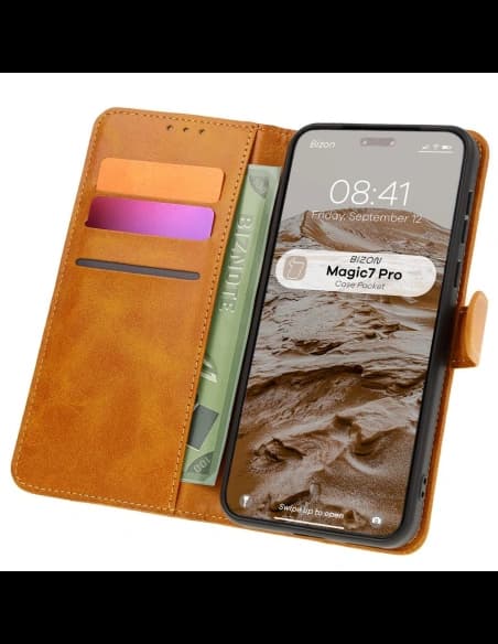 Bizon Case Pocket Honor Magic7 Pro brown
