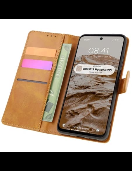 Bizon Caz Pocket Motorola Moto G15 / G15 Power / G05 maro