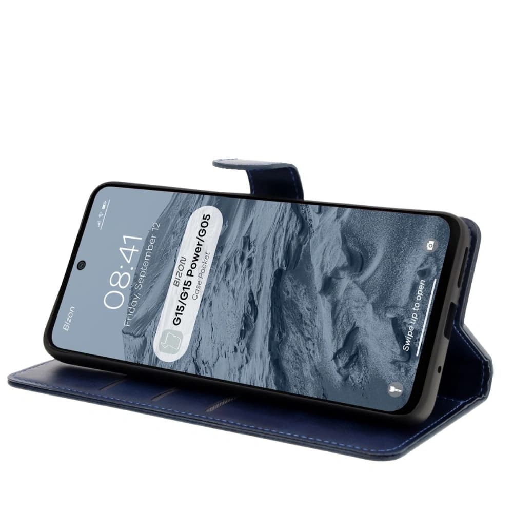 Bizon Case Pocket Motorola Moto G15 / G15 Power / G05 albastru marin - 5