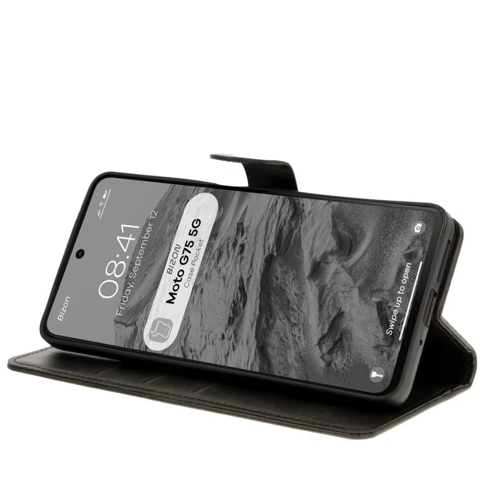 Bizon tok zseb Motorola Moto G75 5G fekete - 5