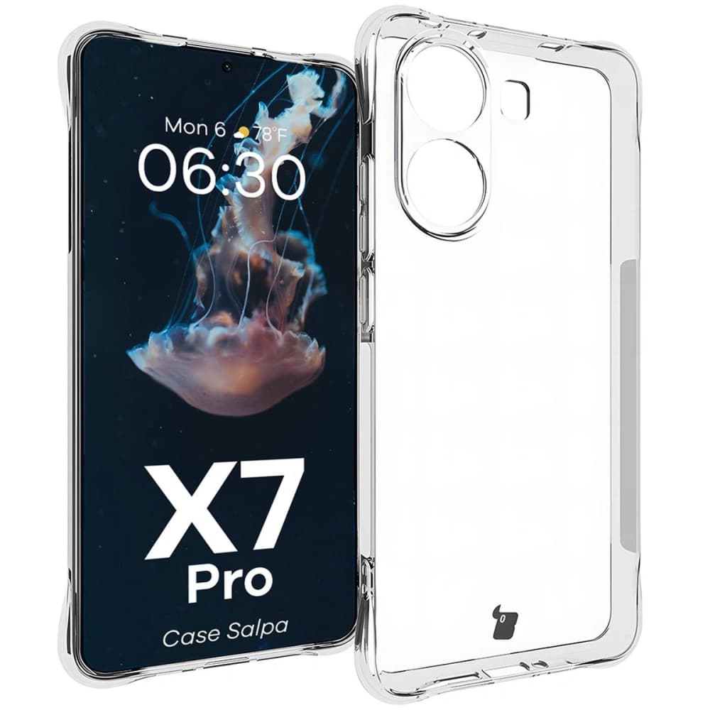Elastické pouzdro Bizon Case Salpa pro Xiaomi Poco X7 Pro průhledné - 1