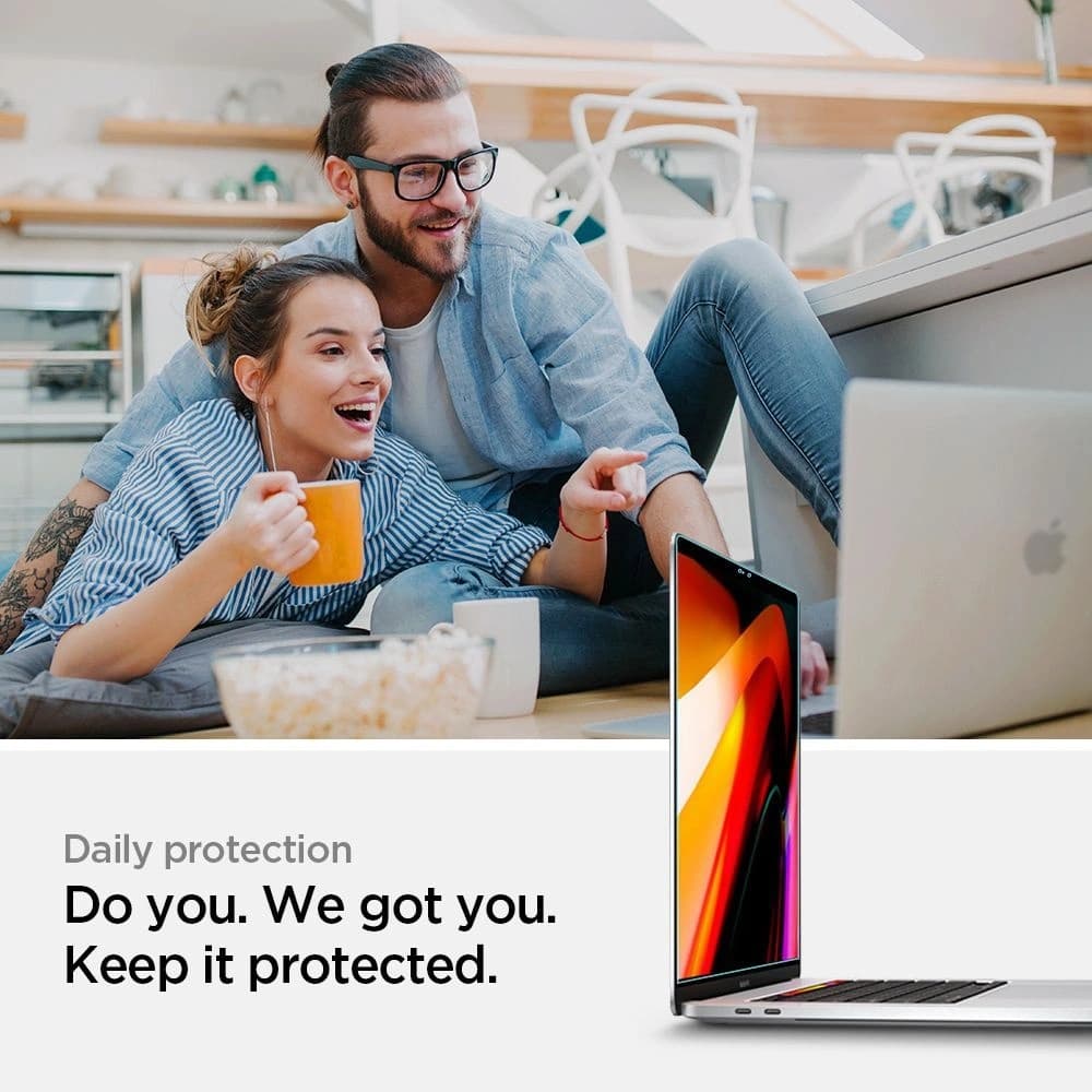 Spigen Apple Gehärtetes Glas Glas.TR MacBook Pro 16 2019-2020 Schwarz - 5