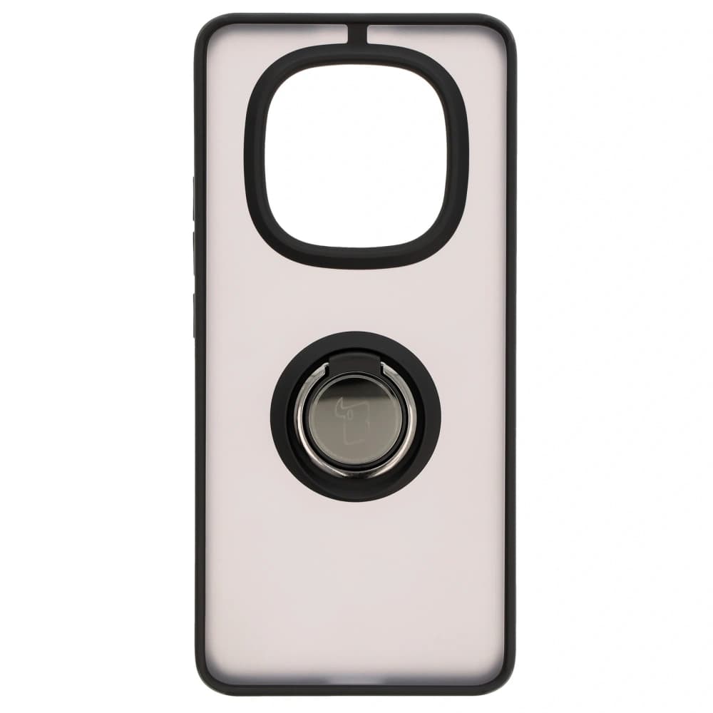 Bizon Case Hybrid Ring Xiaomi Redmi Note 14 Pro 5G / Poco X7 rauchig mit einem schwarzen Rahmen - 2