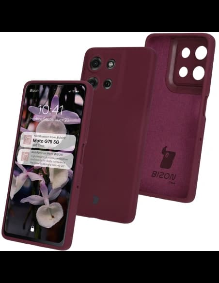 Bizon Soft Case Motorola Moto G75 5G violet închis