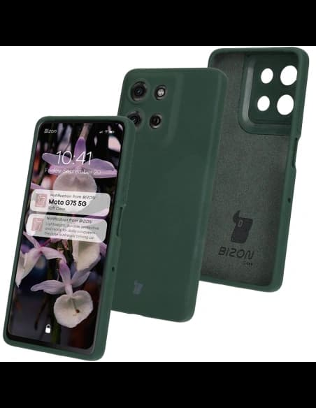 Bizon Soft Case Motorola Moto G75 5G verde închis