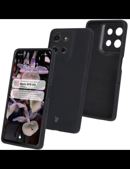 Bizon Soft Case Motorola Moto G75 5G negru