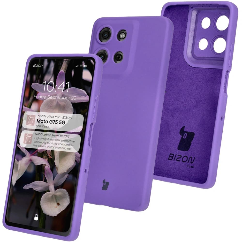 Caz moale Bizon pentru Motorola Moto G75 5G violet - 1