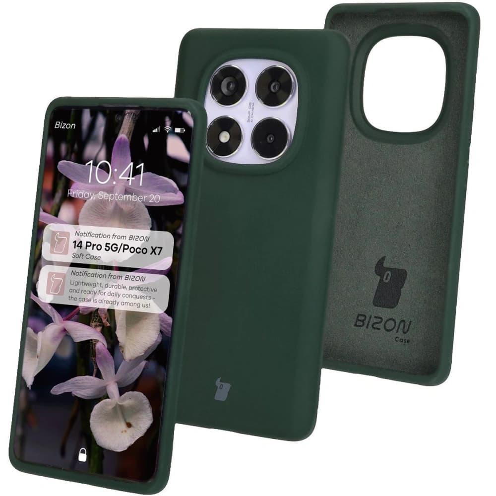 Bizon Soft Case Xiaomi Redmi Note 14 Pro 5G / Poco X7 dunkelgrün - 1