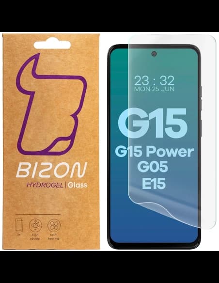 Bizon Glass Hydrogel Front Motorola Moto G15 / G15 Power / G05 / E15 [2 PACK]