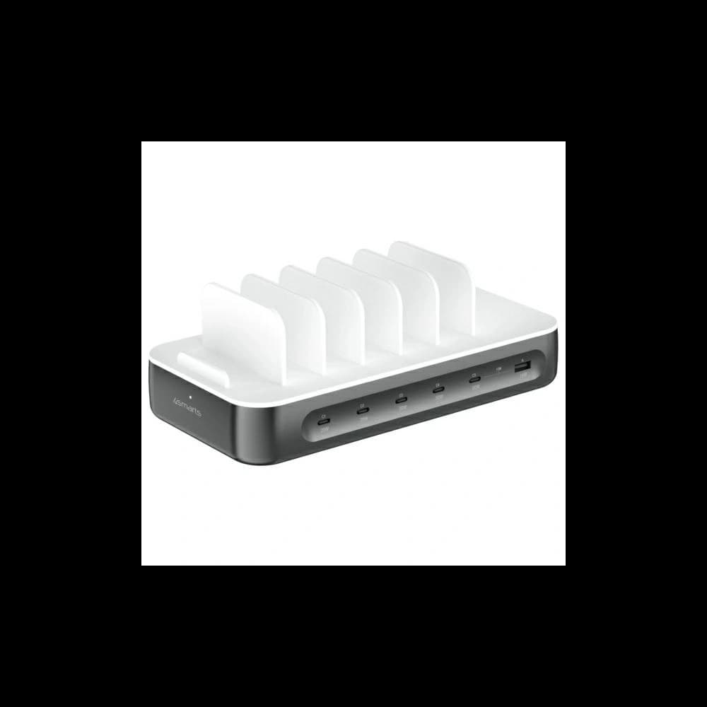 4smarts Csapat 100W USB-A, 5xUSB-C töltőállomás kábel szettel, űrszürke színben - 2