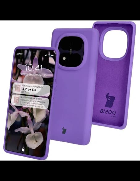 Silikonové pouzdro Bizon Soft Case pro Xiaomi Redmi Note 14 Pro Plus 5G fialové