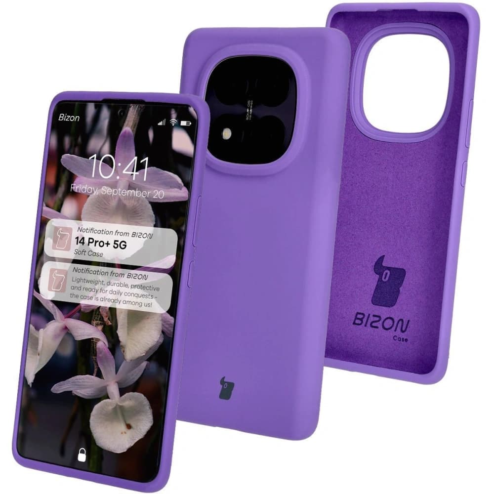 Silikonové pouzdro Bizon Soft Case pro Xiaomi Redmi Note 14 Pro Plus 5G fialové - 1