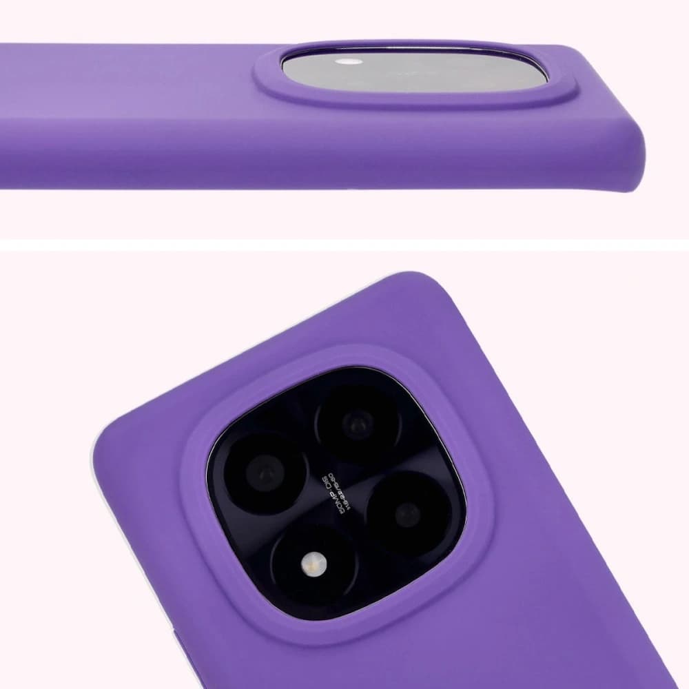 Silikonové pouzdro Bizon Soft Case pro Xiaomi Redmi Note 14 Pro Plus 5G fialové - 5