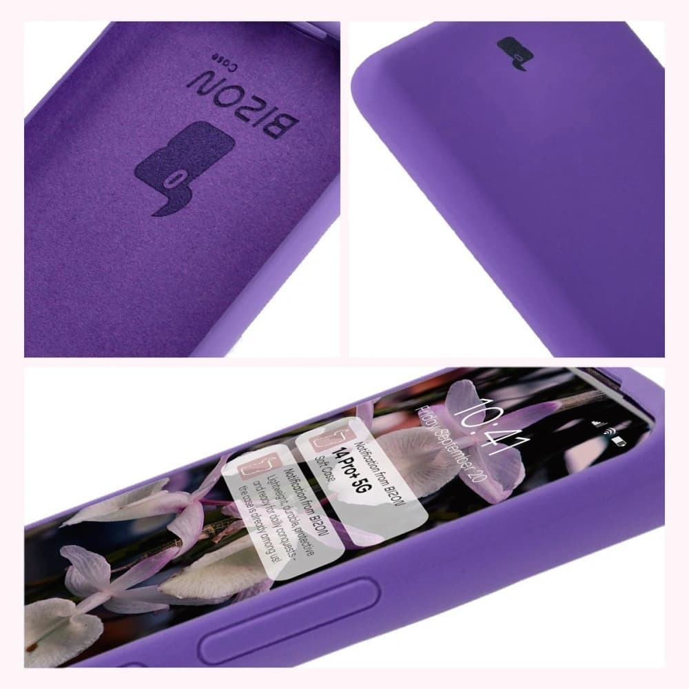Silikonové pouzdro Bizon Soft Case pro Xiaomi Redmi Note 14 Pro Plus 5G fialové - 6