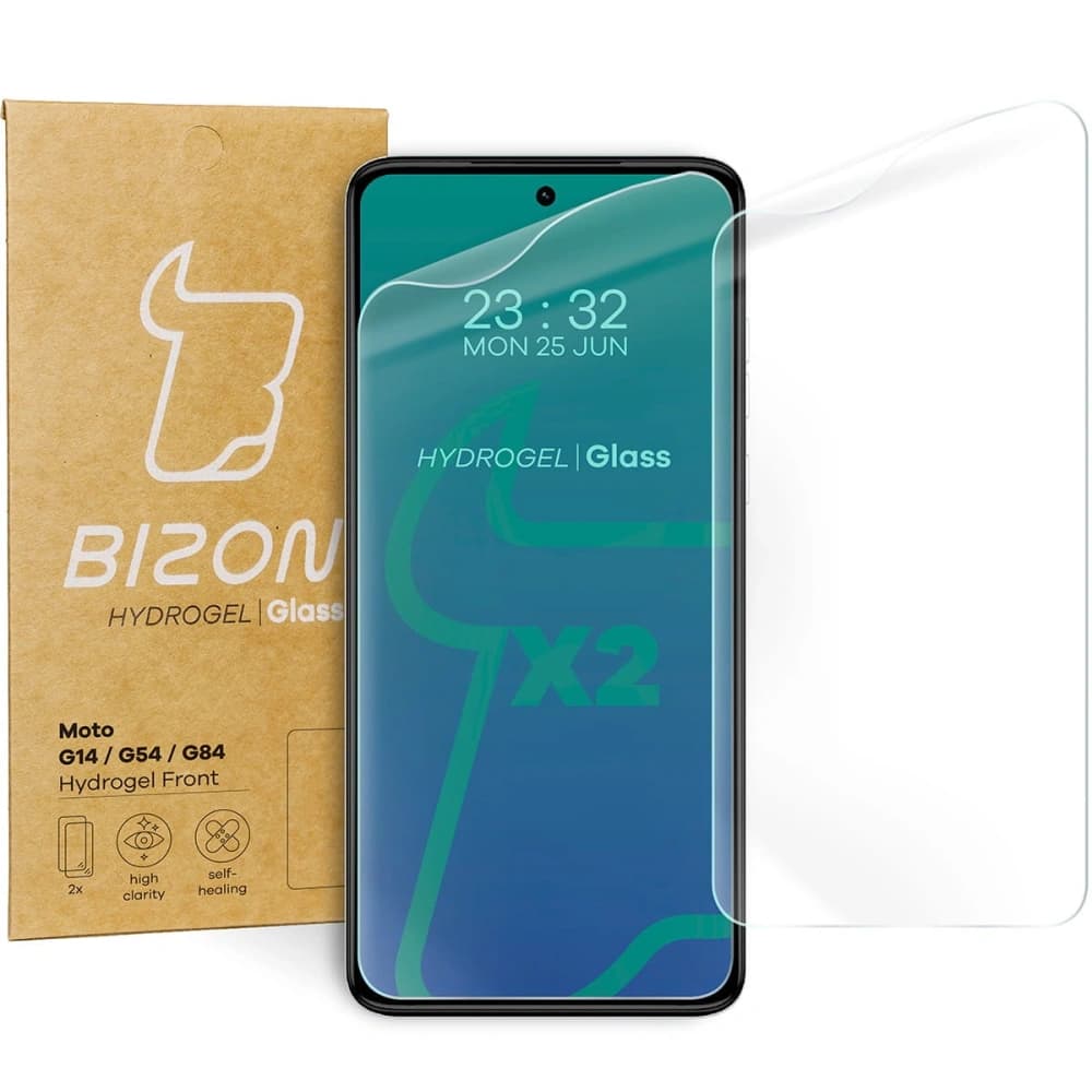 Bizon Glass Hydrogel Elöl Motorola Moto G14 / G54 / G55 / G84 [2 CSOMAG] - 1