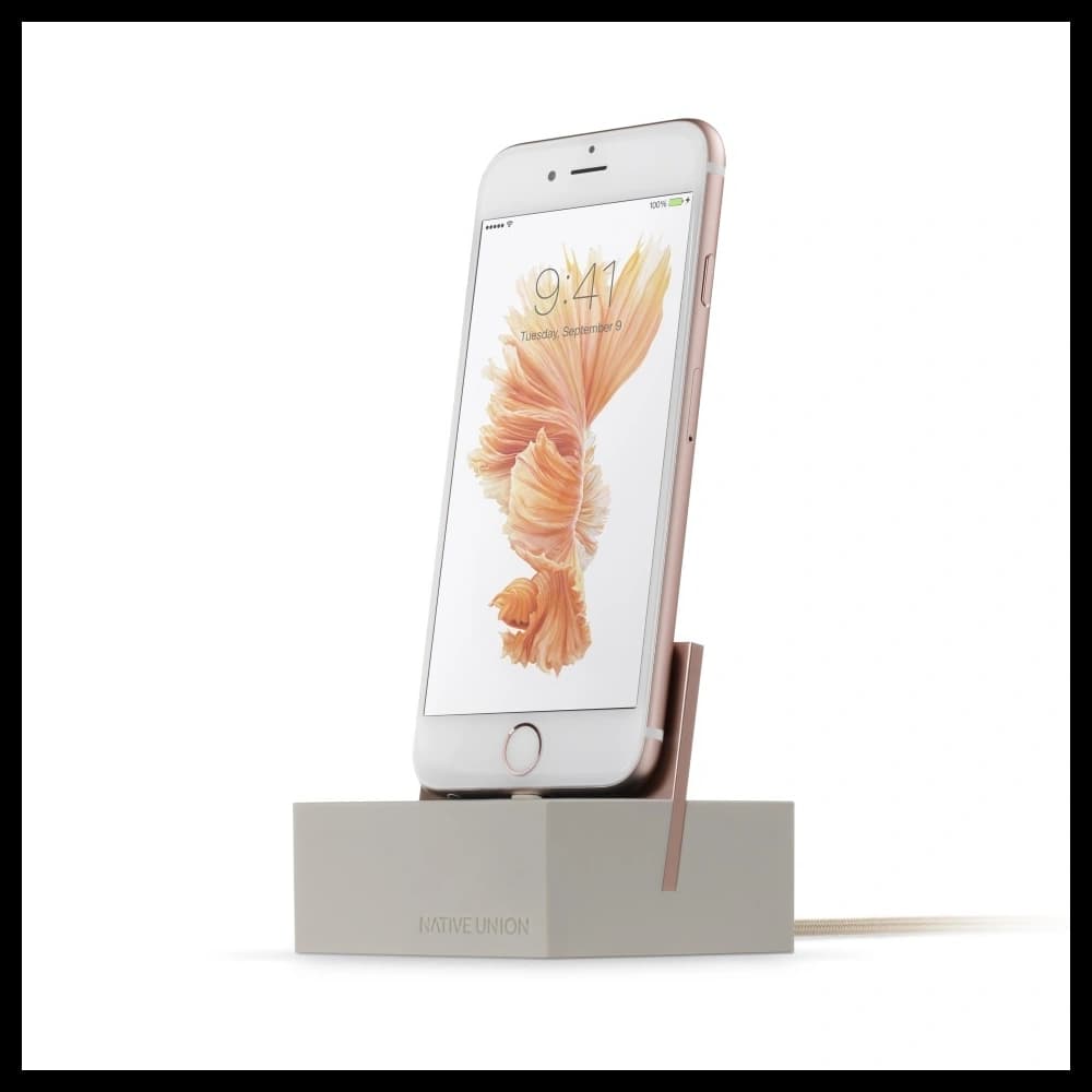 Nabíjecí stanice pro iPhone Native Union Dock+ s kabelem 1,2m (béžová) - 1