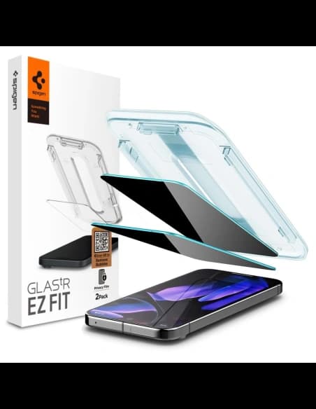 Szkło prywatyzujące Spigen GLAS.tR ez Fit Google Pixel 9 / 9 Pro / 10 / 10 Pro Privacy [2 PACK]