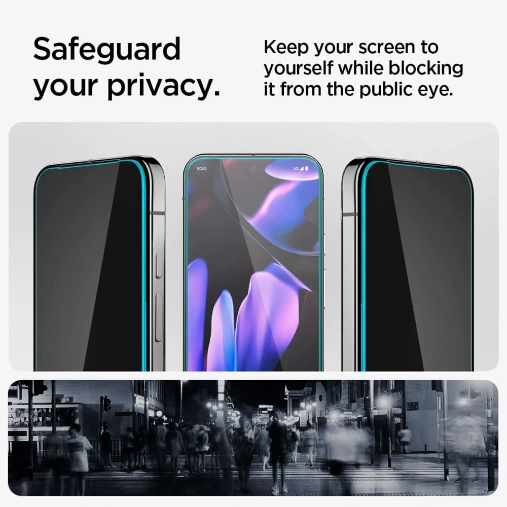 Spigen GLAS.tR ez Fit Google Pixel 9 / 9 Pro / 10 / 10 Pro Privacy [2 PACK] - 9