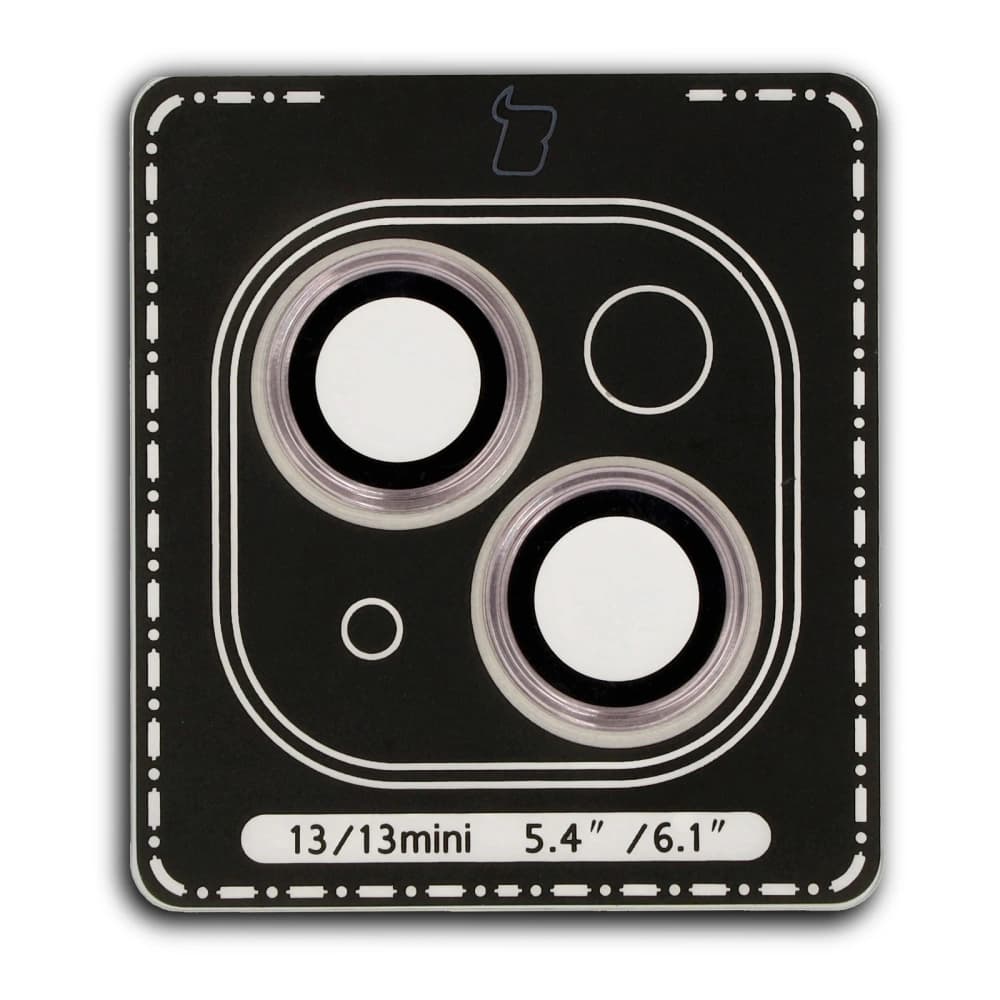 Bizon Glass Snap Lens Apple iPhone 13 / 13 Mini světle růžový rám - 2