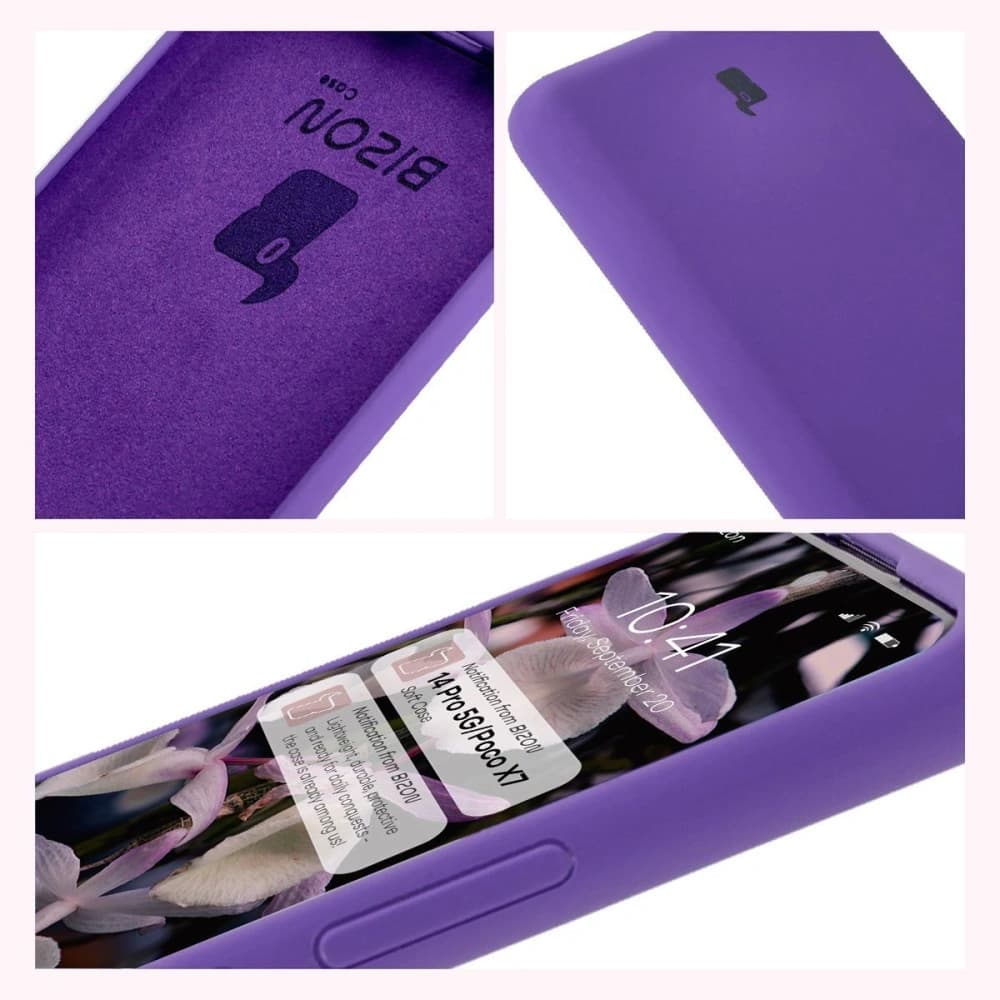 Bizon Soft Case Xiaomi Redmi Note 14 Pro 5G / Poco X7 lila - 6