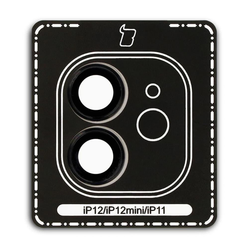 Bizon Glass Snap Lens Apple iPhone 12 / 12 Mini / 11 cadru negru - 2
