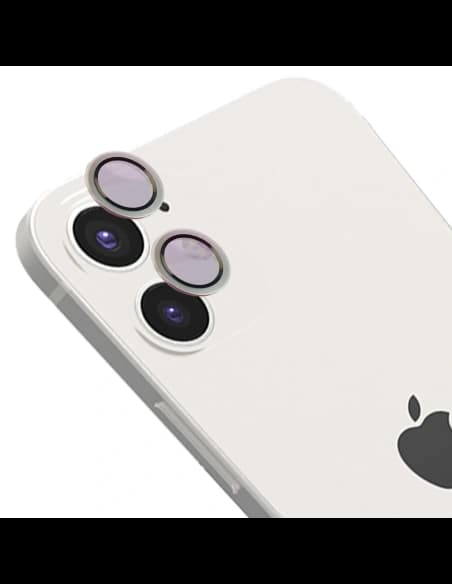 Bizon Glass Snap Lens Apple iPhone 12 / 12 Mini / 11 cadru argintiu