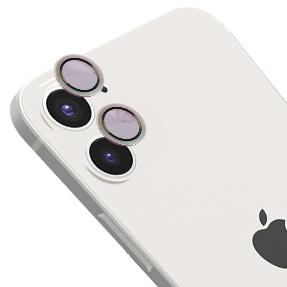 Bizon Glass Snap Lens Apple iPhone 12 / 12 Mini / 11 cadru argintiu - 1