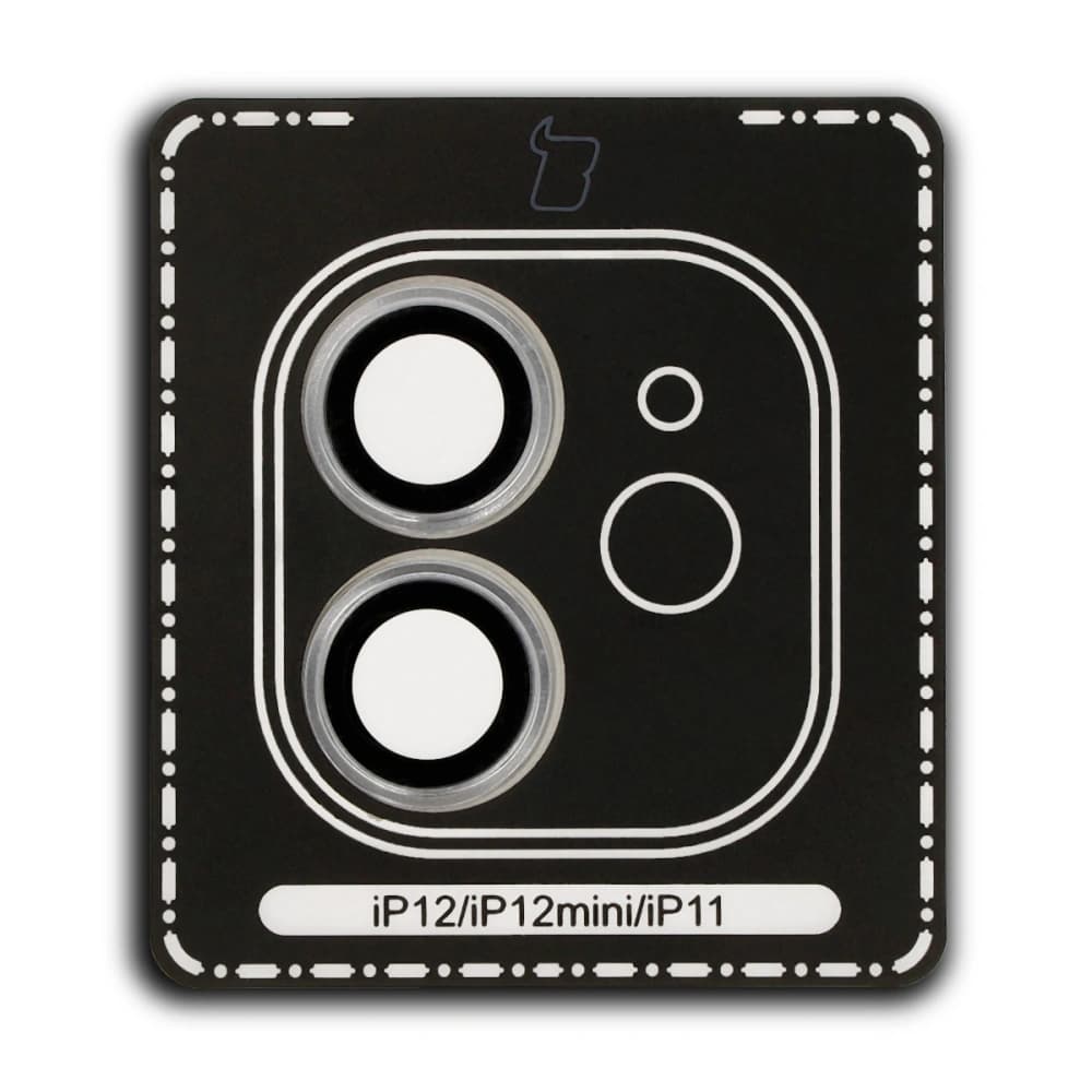 Bizon Glass Snap Lens Apple iPhone 12 / 12 Mini / 11 cadru argintiu - 2
