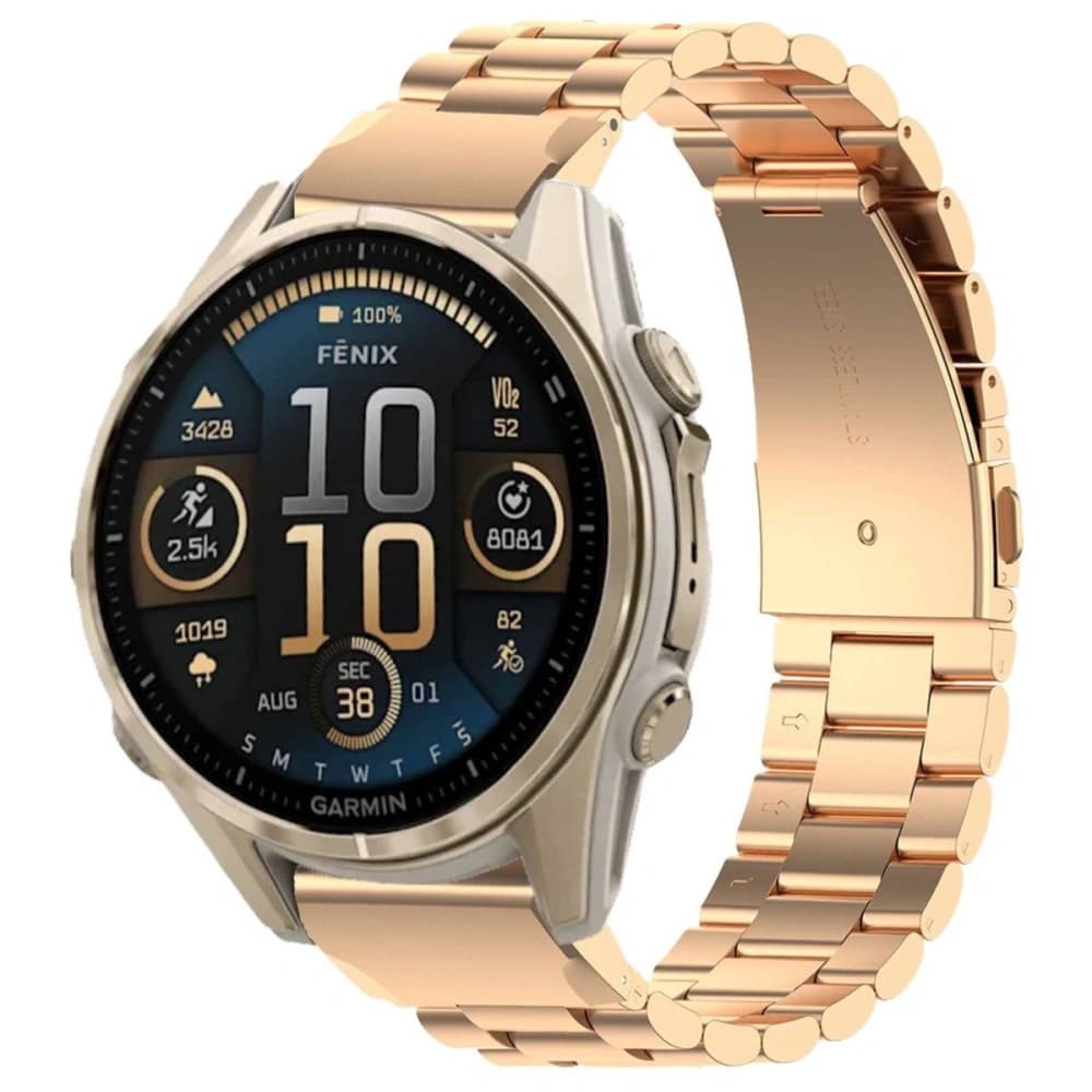 Bizon náramkové hodinky Aura Smartwatch 20mm růžové zlato - 2