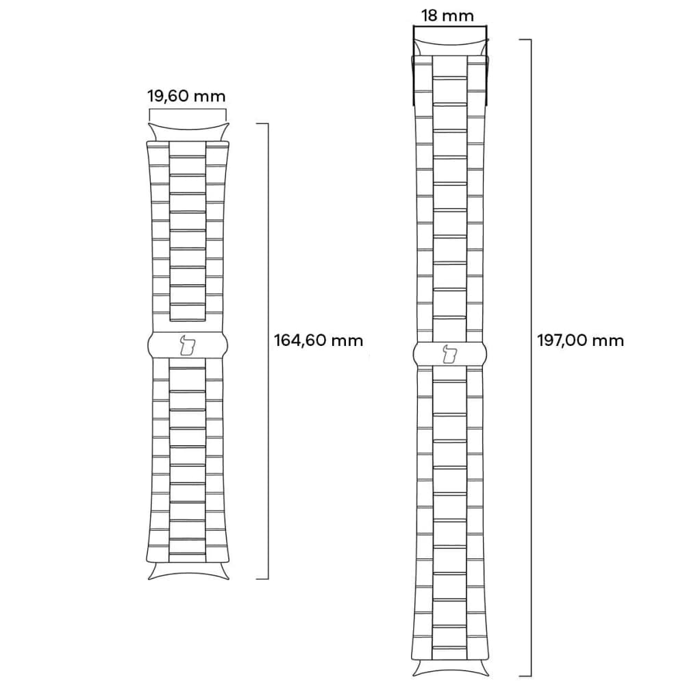 Bizon náramkové hodinky Aura Smartwatch 20mm růžové zlato - 3