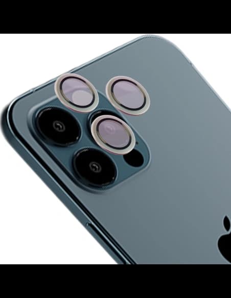 Bizon Glass Snap Lens Apple iPhone 12 Pro Max silberner Rahmen