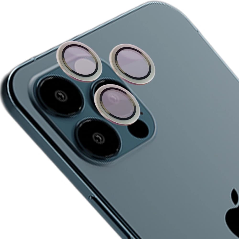 Bizon Glass Snap Lens Apple iPhone 12 Pro Max stříbrný rámeček - 1