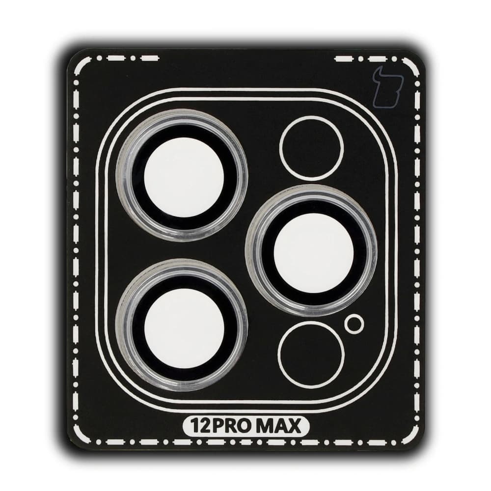 Bizon Glass Snap Lens Apple iPhone 12 Pro Max stříbrný rámeček - 3