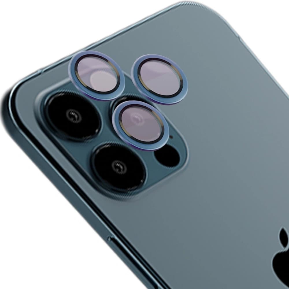 Bizon Glass Snap Lens Apple iPhone 12 Pro Max cadru marin - 1