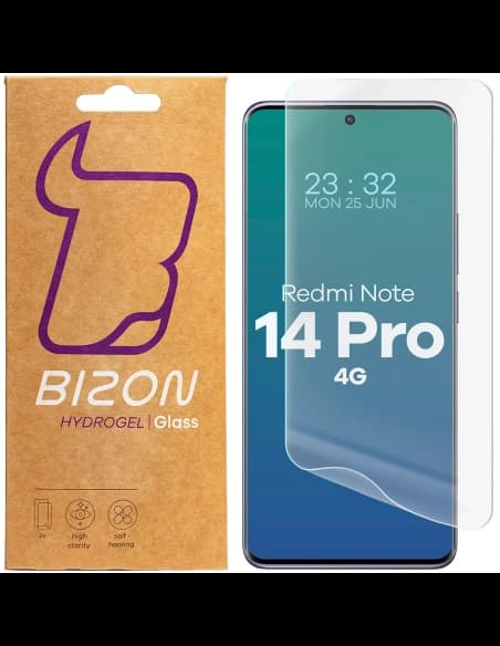 Bizon Glass Hydrogel Elülső Xiaomi Redmi Note 14 Pro 4G [2 PACK]