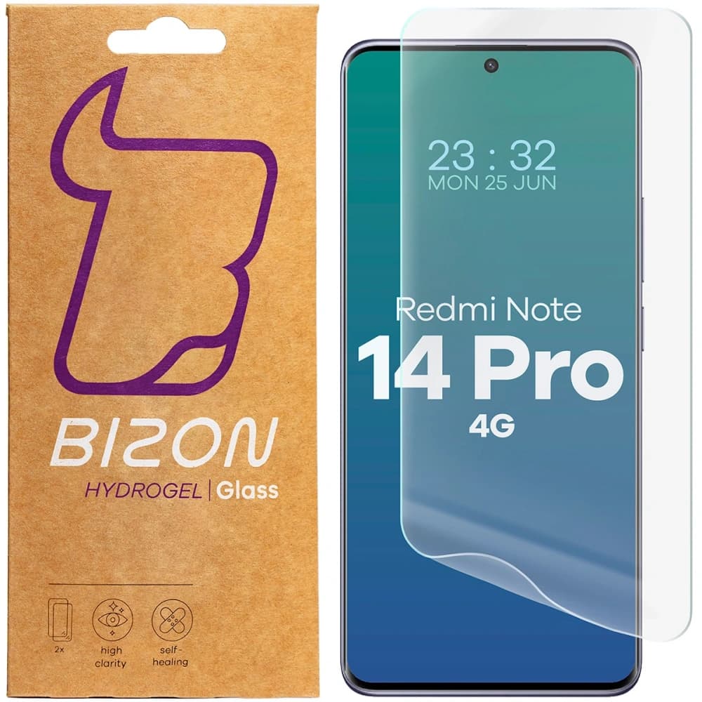 Bizon Glass Hydrogel Front Xiaomi Redmi Note 14 Pro 4G [2 PACK] - 1
